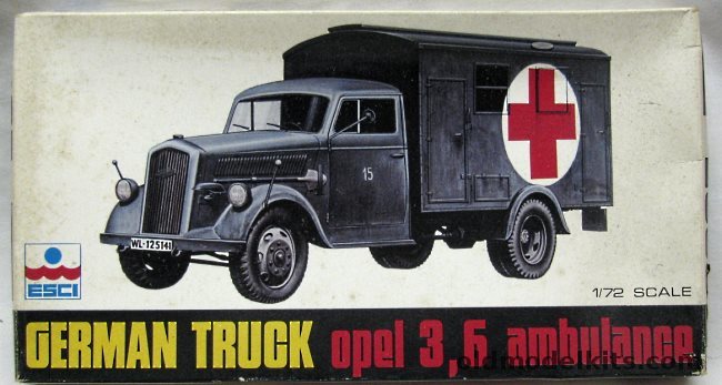 ESCI 1/72 Opel Blitz 3 6 Ambulance Truck, 8035 plastic model kit